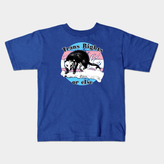 Trans Rights - Opossum Kids T-Shirt by Stephentc